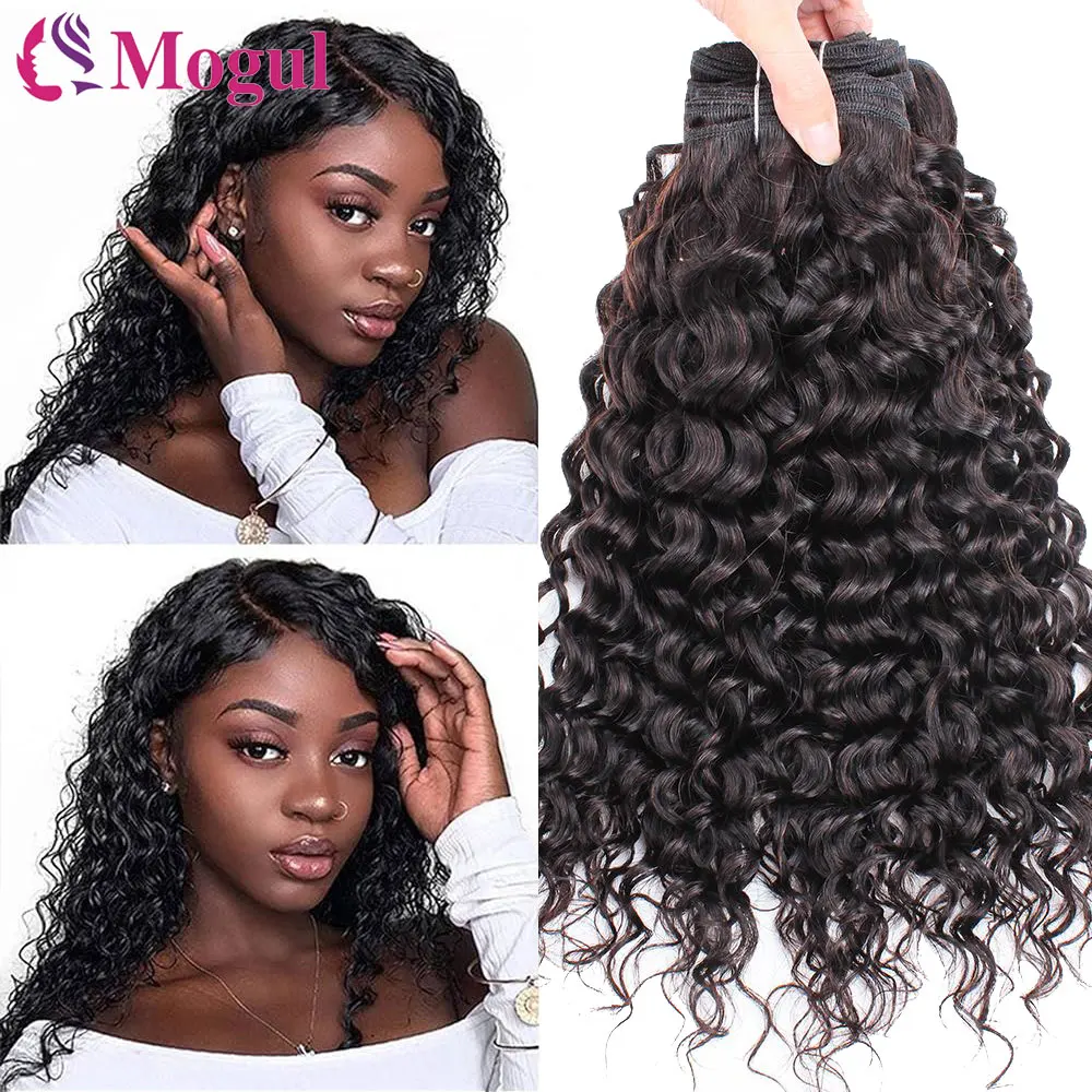 Onda de água brasileira feixes de cabelo tecer pacote ofertas natural cor preta remy cabelo molhado e ondulado feixes de cabelo humano