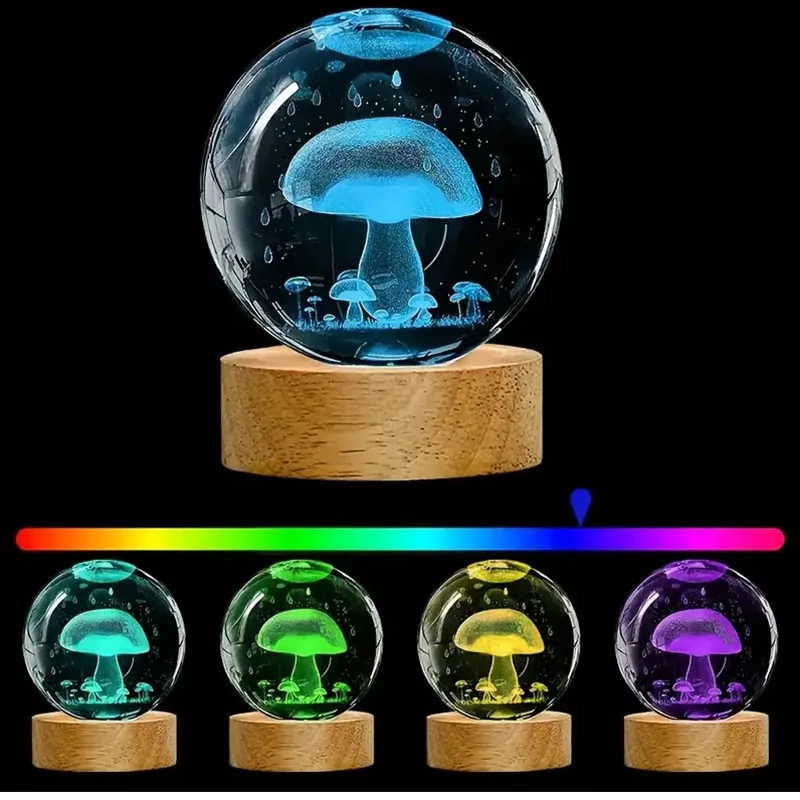 Houten Desktop Decoratieve Verlichting Basis Nachtlampje Houten LED USB RGB Display Lamp Display Stand Lampen Houder Art Ornament