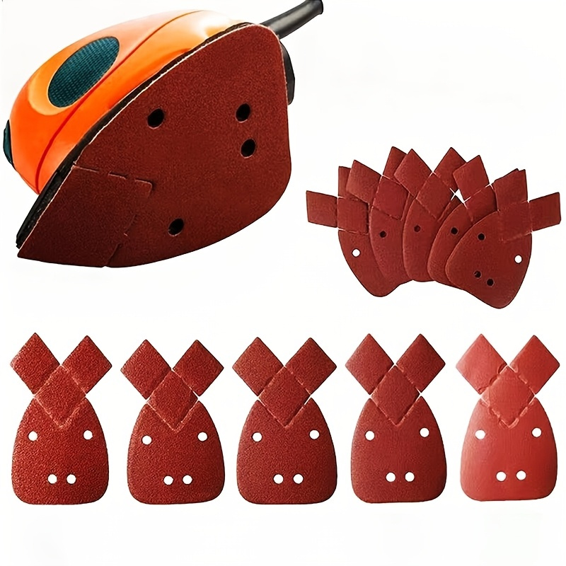 10/20/30/40 Uds hojas de lijado de ratón papel de lija orbital para Black Decker Palm 60-400 grano para lijar y pulir
