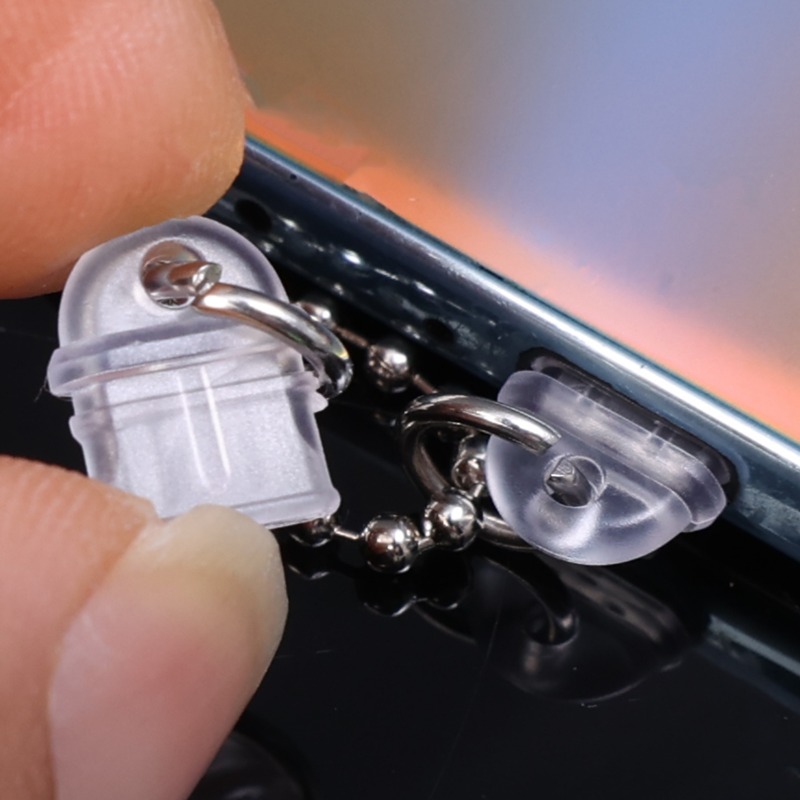 Charging Port Protector Anti-dust Plugs DIY Decoration Dust Plug for iOS Type C Micro Android Transparent Stopper Protective Cap