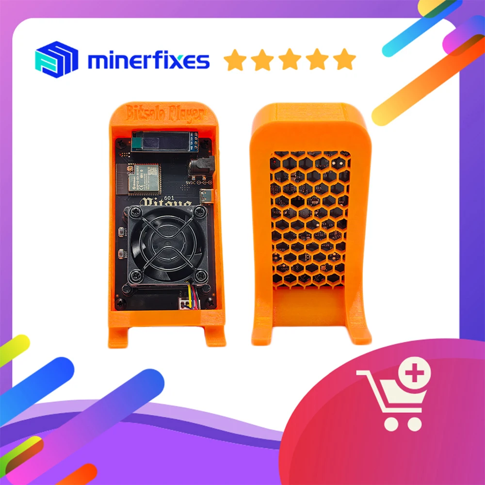 Bitaxe Gamma 601 Solo Miner 1.2TH/S BM1370 Asic Chip 18 W van Antminer S21 Pro Bitcoin BTC Miner met beugel EU-stekker