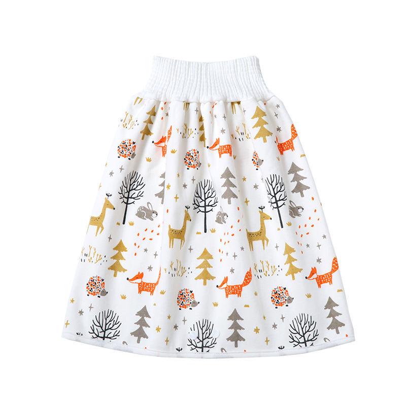 Saia de fralda para bebês, calças de urina à prova d'água, pano de algodão puro, lavável, anti-enurese, cama infantil, treinamento de penico