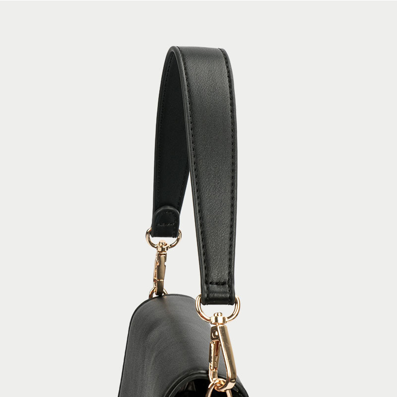 Kunstleder Taschengurt Handtaschengriffe für Handtasche Kurzer Taschengurt Geldbörsengurt Goldene Schnalle Ersatztaschengürtel