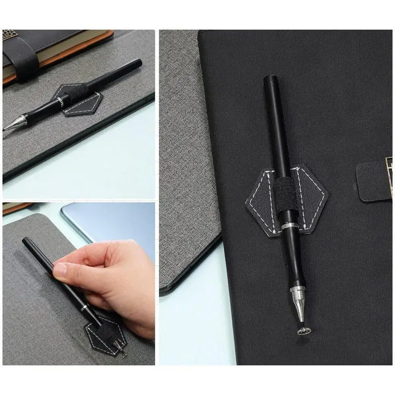PU Selbstklebender Stifthalter IPad Kapazitiver Stifthalter Gummiband Computer Selbstklebender Stifthalter Schreibwaren-Organizer