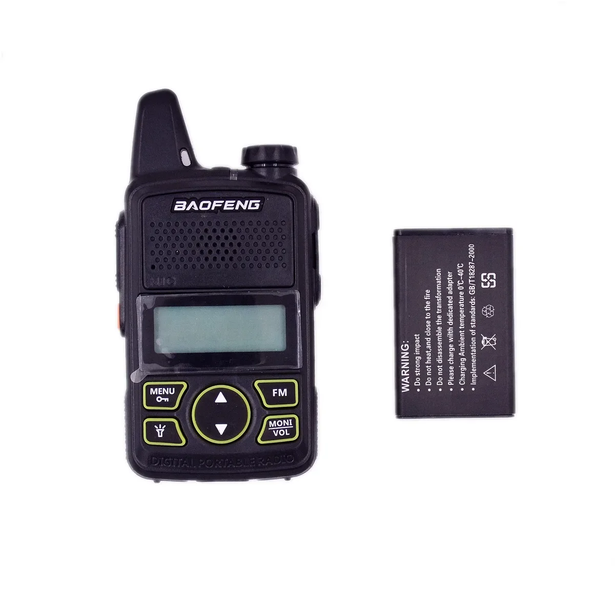 Baofeng T1 Mini Two Way Radio UHF USB Charging Pocket Wireless HAM Interphone & PTT Headset Flashlight Handheld FM  Player