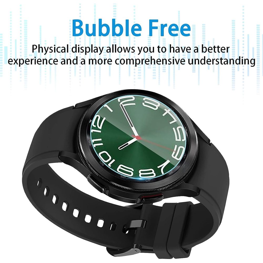 Vidro temperado para samsung galaxy watch 6 40mm 44mm hd película protetora de tela anti-risco para galaxy watch 6 clássico 43mm 47mm