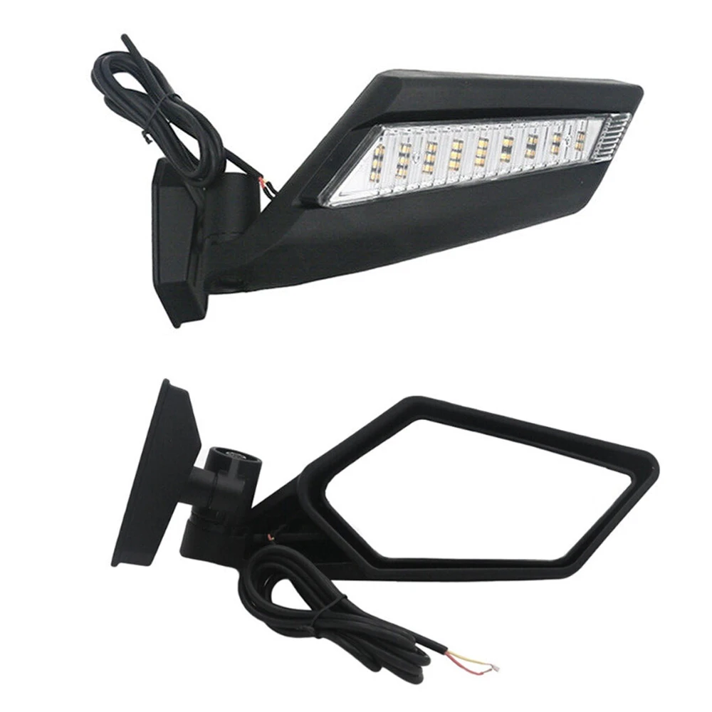 2 uds espejo retrovisor UTV con luz LED de intermitente para Bombardier Can-Am Maverick X3 Turbo(R) 2017-2020