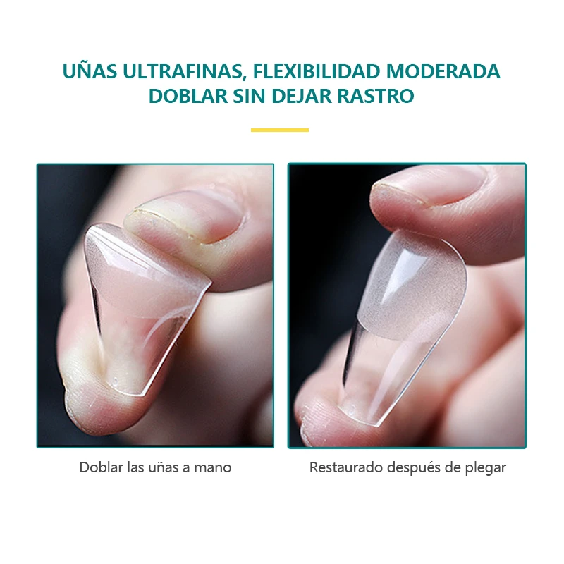 NAILPOP 120 Uds uñas postizas cubierta completa prensa en uñas ataúd Gel suave cápsula de Pose americana puntas de uñas postizas para sistema de extensión