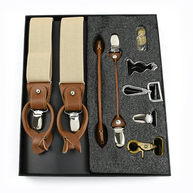 Deepeel 3.5*125cm Adult Men's Suspenders 3/6 Clips Harness Man Fashion Suspender for Pants DIY Elastic Braces Male Jockstrap