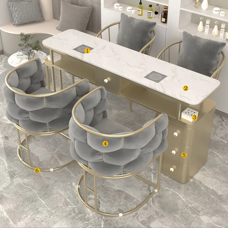 Yoocel Nordic โต๊ะวางเล็บผงเฟอร์นิเจอร์ทำเล็บมืออาชีพ