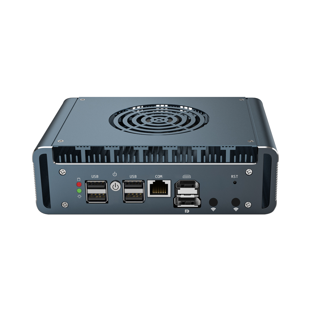 Fan Mini PC 6*i226-V 2.5G LAN intel Alder Lake- N100 2*HDMI pfSense Computer 1*COM DDR5 Firewall Soft Router Win11 Sever PC