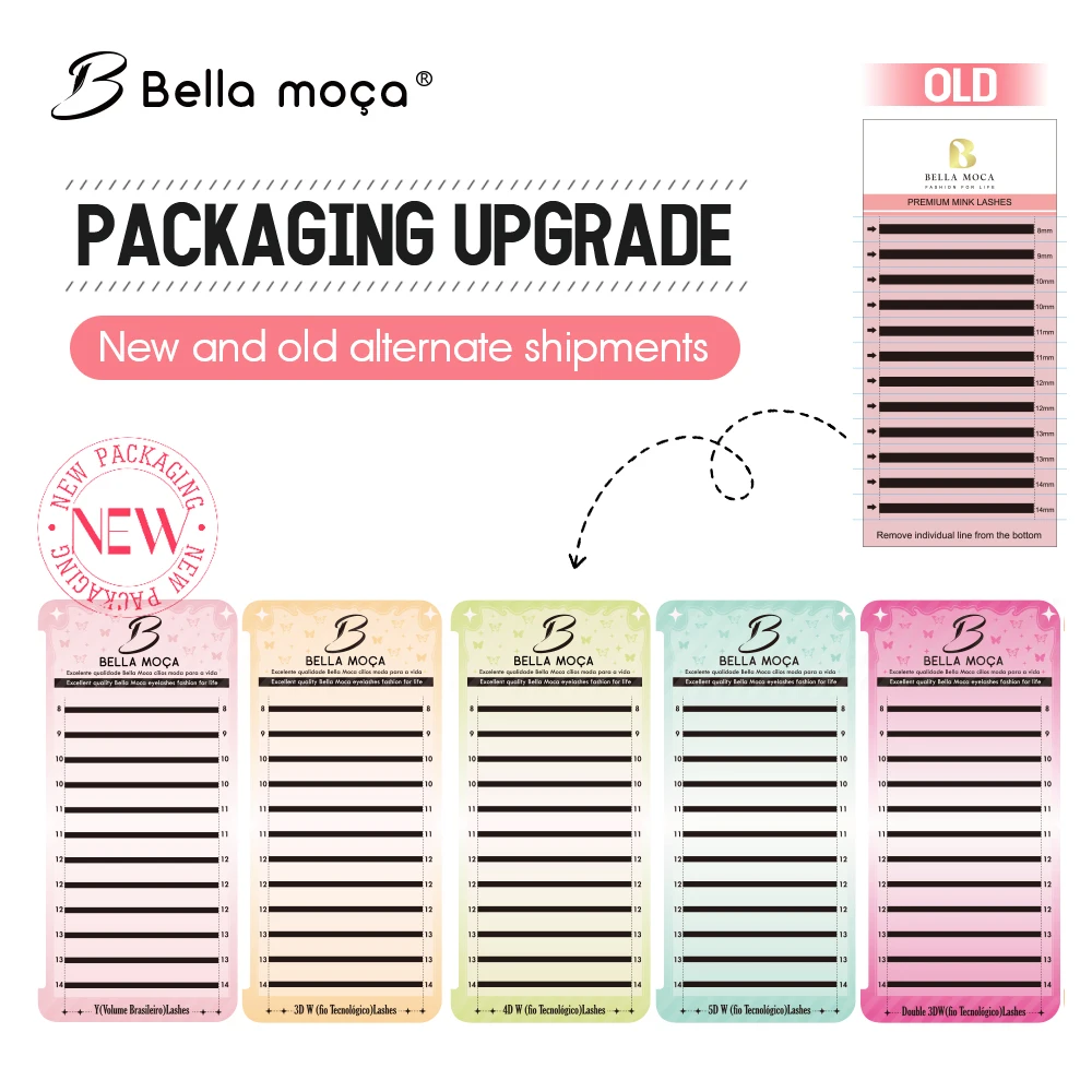 Bella moça YY Shaped Lashes C D L LU L+ Curl Faux Mink Brown/Black Y Lash Supplies