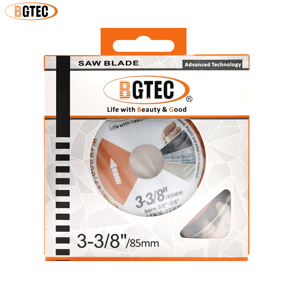 BGTEC แผ่นตัด TCT ใบเลื่อย Hard Alloy งานไม้ชุด 75/85 มม.24 T สําหรับไม้ไม้วัสดุคอมโพสิตพลาสติก mini Disc