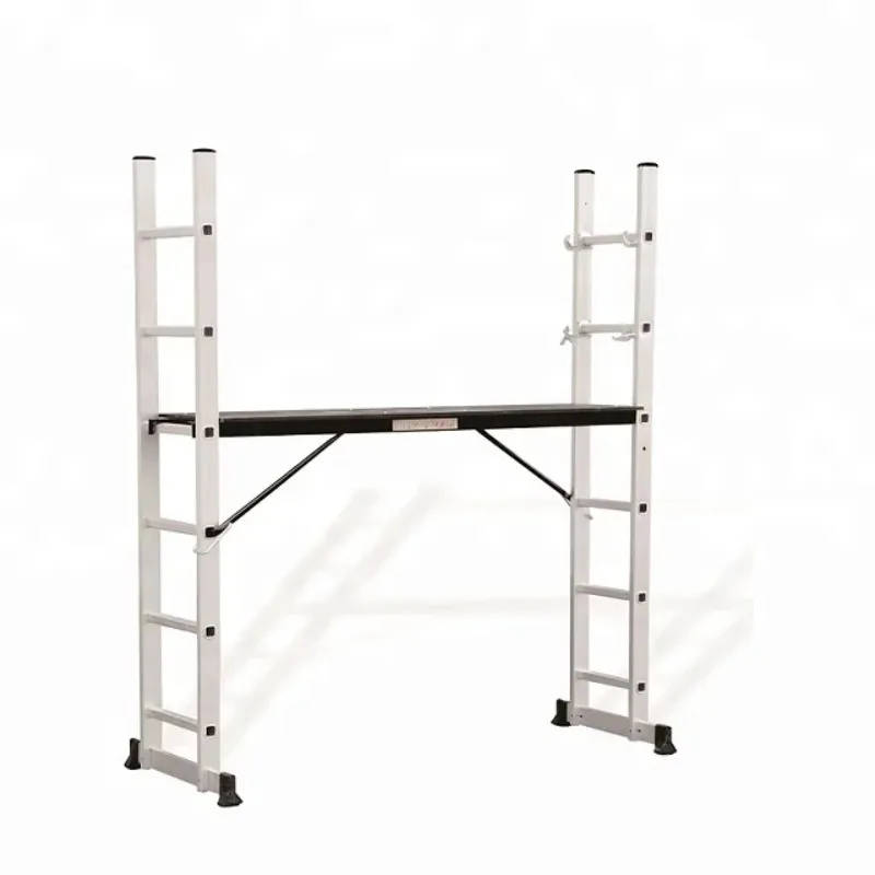 Andamio multiusos de aluminio con marco de escalera
