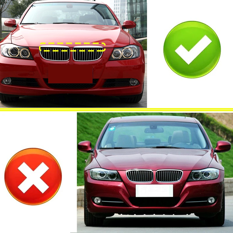 Pulleco Grille Racing Grill Gloss Black Car Front Bumper Grilles For BMW E90 E91 3 Series 323I 328I 335I 330I 325I 05-08 ABS