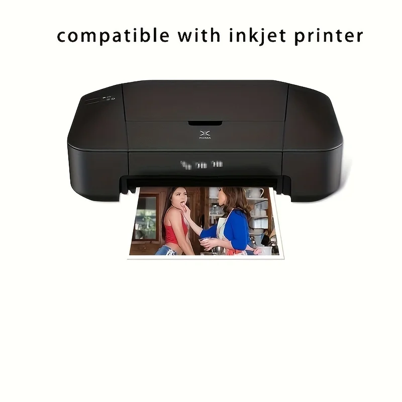 Papel adhesivo de vinilo imprimible de 20 hojas para impresora de inyección de tinta, papel de calcomanías transparente no impermeable, hojas autoadhesivas A4