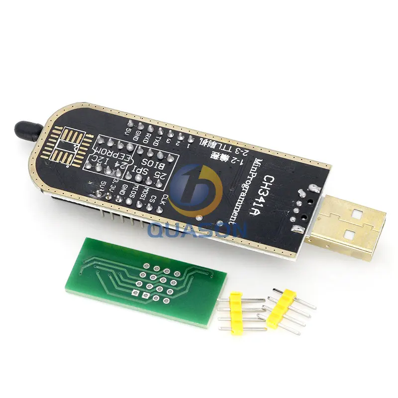 Módulo programador USB para EEPROM CH341 24 25 Series EEPROM Flash BIOS + Clip de prueba SOIC8 SOP8 para EEPROM 93CXX / 25CXX / 24CXX