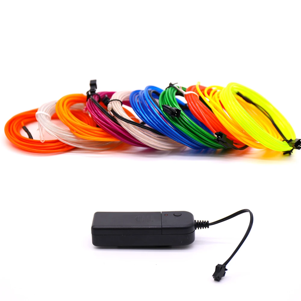 EL Wire 1M/2M/3M/5M/10M Гибкий Neon Licht Draht Led Dance Party Атмосфера Декор Lampe RopeTube Wasserdichtelükfarbige