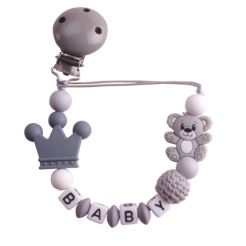 Koala Pacifier CHAIN สําหรับเด็กทารก Pacifier คลิปการงอกของฟันซิลิโคน Pacifier คลิปทารก Teether