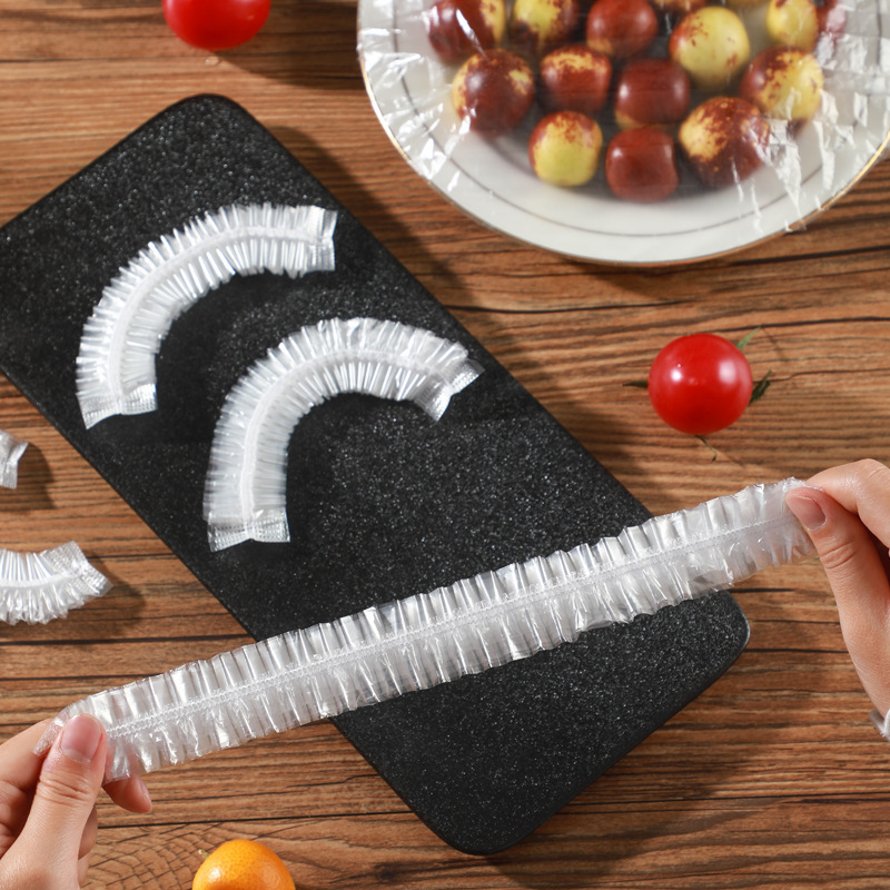 100 Uds. Fundas reutilizables para almacenamiento de alimentos, bolsas para cuenco, placa elástica, tapa de silicona, cocina, fruta, plástico, sello de mantenimiento fresco