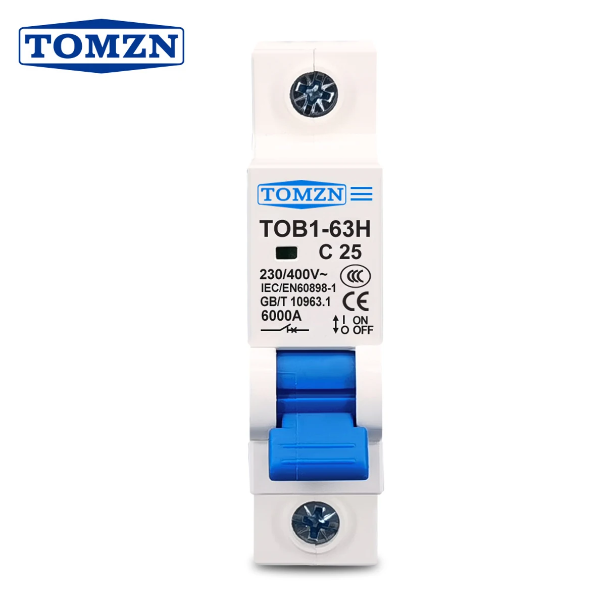 1P AC Động MCB TOB1-63 C Loại 230/400V ~ 50HZ/60HZ Mini Ngắt Mạch Điện 3A 6A 10A 16A 20A 25A 32A 40A 50A 63A
