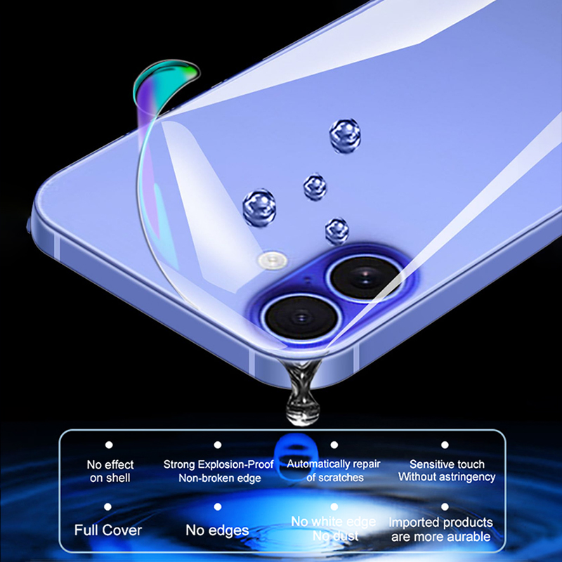 4-1Pcs Back Hydrogel Film For iPhone 16 15 Pro Max 13 14 12 11 XS XR 7 8 Plus Soft Clear Screen Protector Phone Accessories