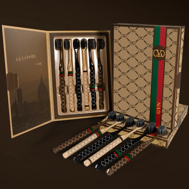 Hochwertige Luxus-Zahnbürste für Erwachsene, weiche Borsten, breiter Kopf, Zahnbürste, Geschenkbox