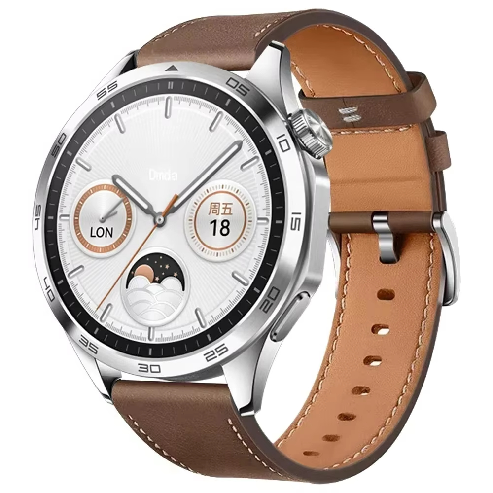 22 ミリメートル 20 ミリメートルレザーストラップ Huawei 社腕時計 GT 5 46 ミリメートル時計 5 プロ GT 3 GT2 プロ 46 ミリメートル芽バンド時計バンドソフト交換リストバンド