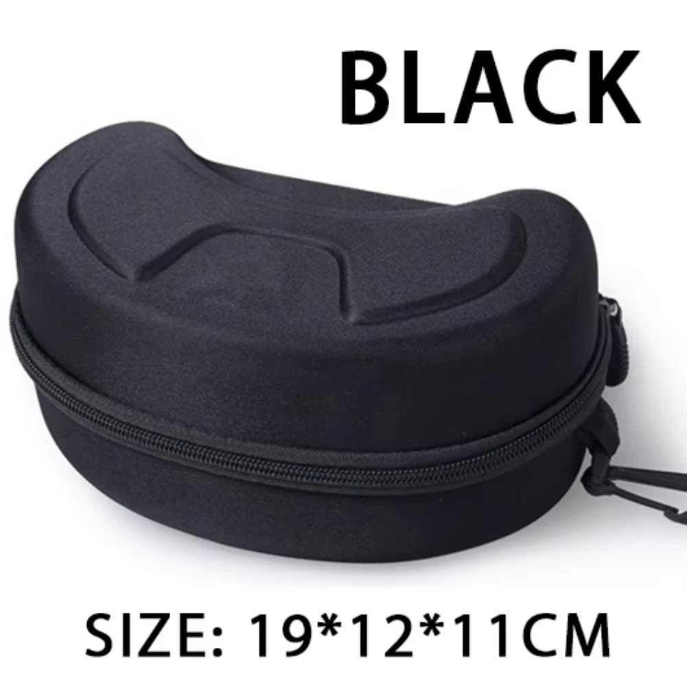 Tragbare Eva Ski Brille Schutz Fall Snowboard Skifahren Brillen Tragetasche Reißverschluss Harte Box Halter (Ohne Brille)