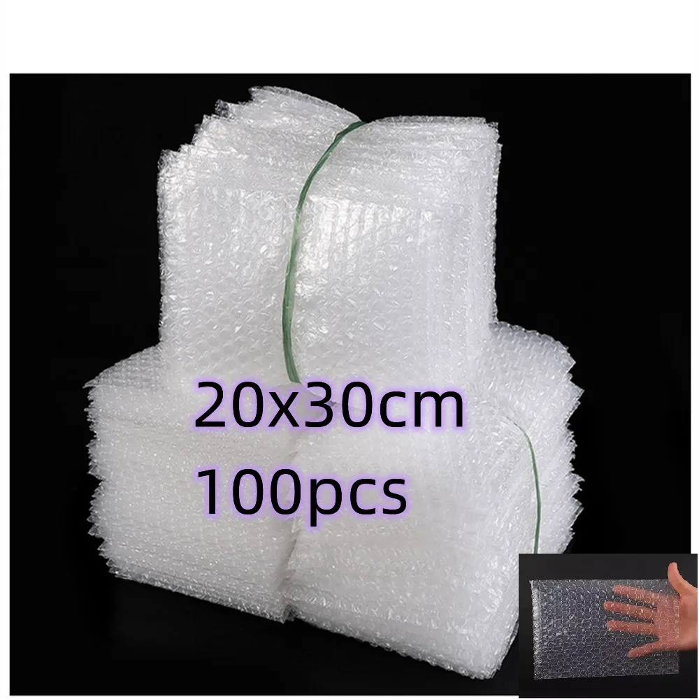 100 stücke 20x30cm Blase Mailer für kleine Unternehmen stoß feste Schutz verpackung Schaum weiße Farbe Wrap Umschlag Taschen Großhandel