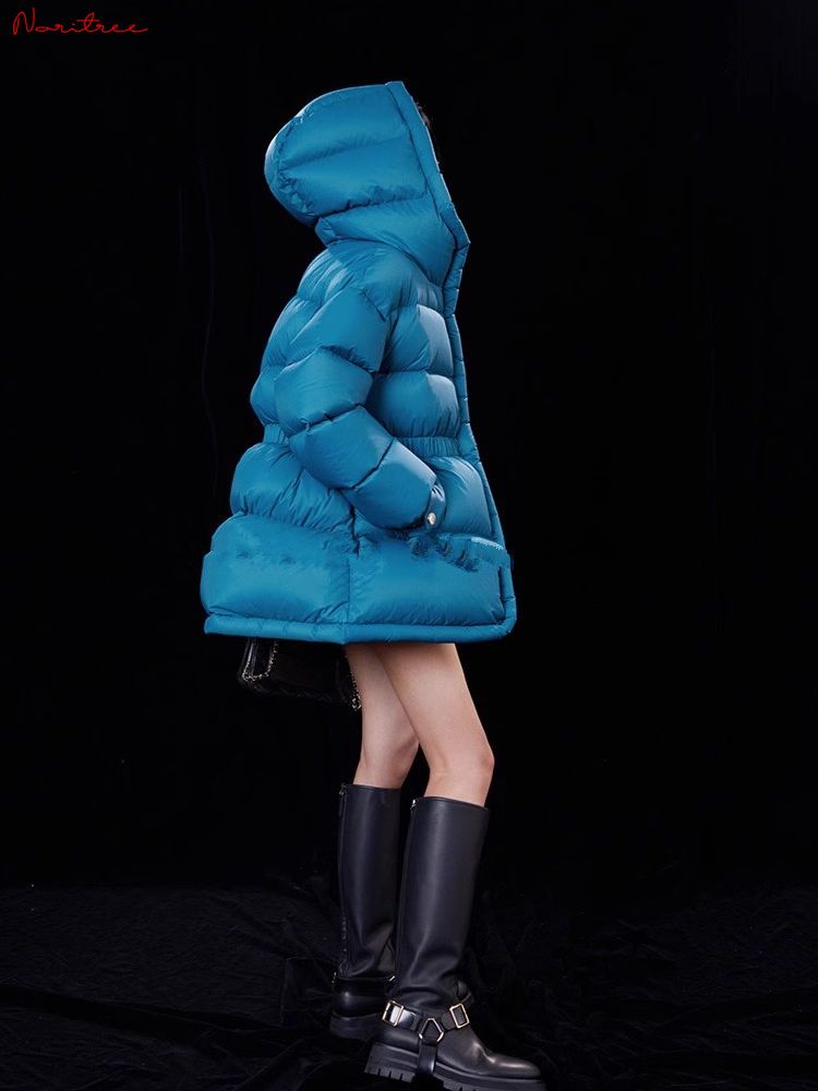 300 グラム以上冬の素晴らしい品質 95% グースダウンコート厚く暖かいダウンコート女性のファッションフード付きダウンパーカー wy1734