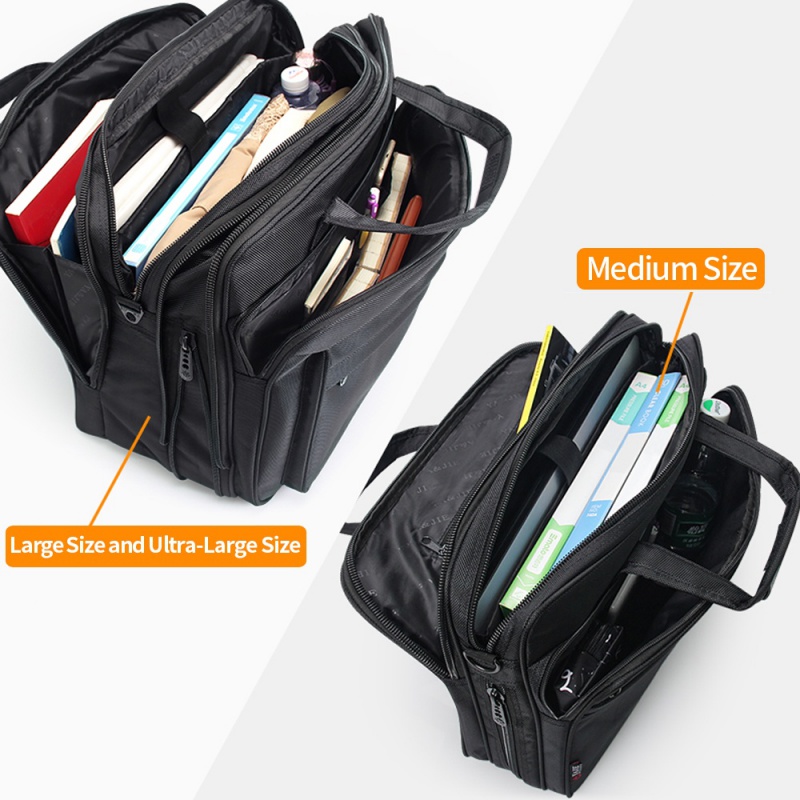 Maletín de gran capacidad para hombre, bolso de negocios de 15,6 pulgadas, 17 ", 19", bolso para ordenador portátil, bolsos de hombro, bolsos de lona, bolso para portátil, mensajero