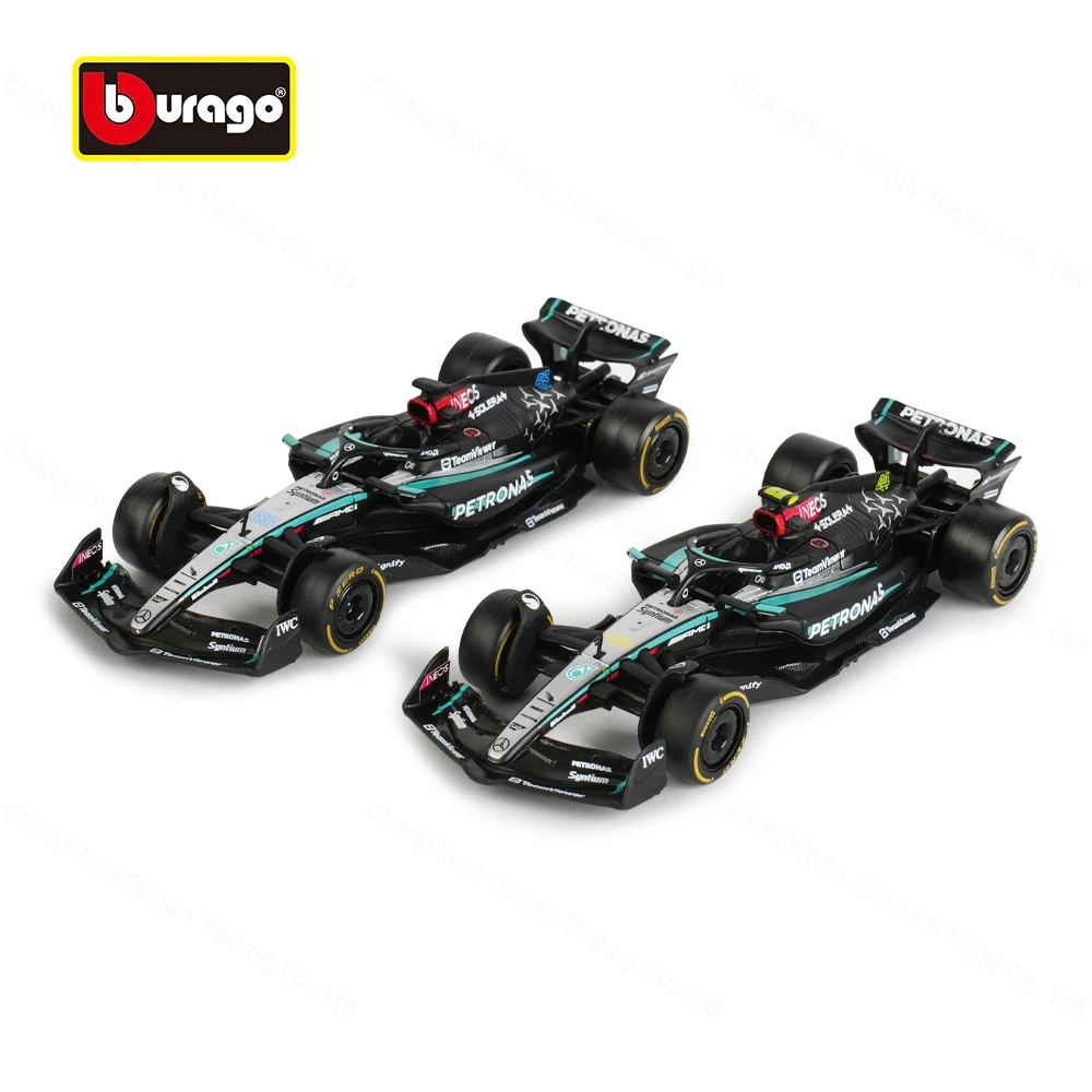 Bburago 1:43 Mercedes 2024 AMG W15 E Performance статическая имитация литья под давлением модель из сплава F1 гоночная формула автомобильные игрушки