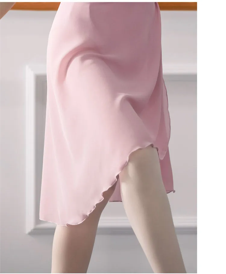 Professionelle Erwachsene Mittellange Chiffonröcke Frauen Lyrical Soft Lace Up Ballettkleid Ballerina Tanzkostüme