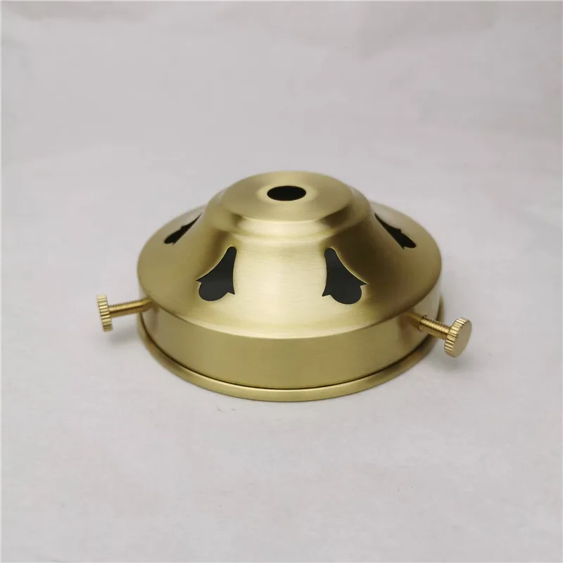 Brass desk lampshade claw polishing lamp base with 3 holes screws ceiling plate customizable processing of copper accessories