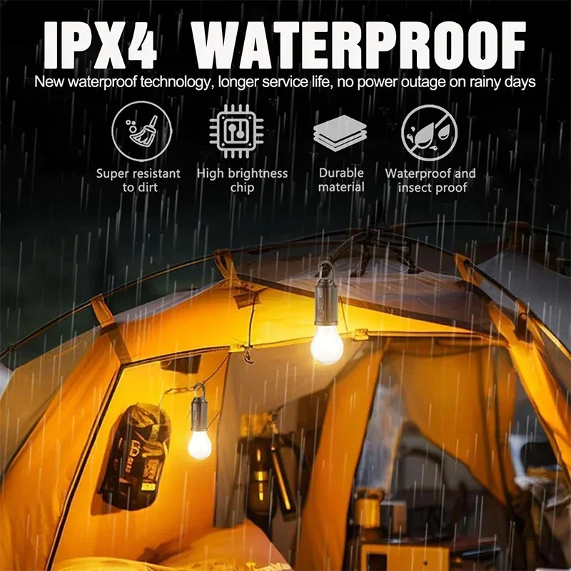 Outdoor LED-lampen op zonne-energie USB-opladen Campinglicht Draagbare nachtverlichting Waterdichte zaklamp Vissen Essentials