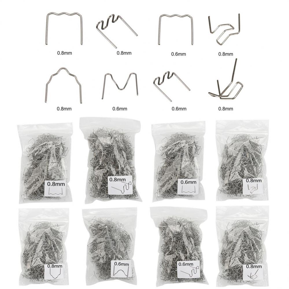 100 ชิ้น 0.6/0.8 มิลลิเมตร S Wave Staples สําหรับกันชนรถตัวถังรถเครื่องเย็บพลาสติกชุดซ่อม Pre - cut Wave Staples บัดกรีซ่อมเครื่องมือ