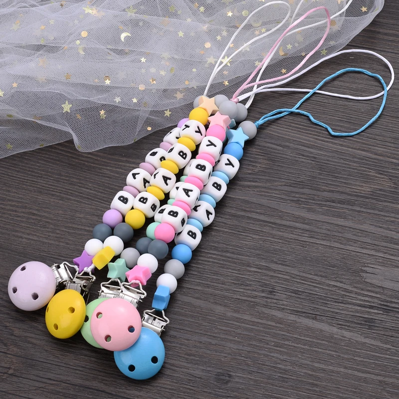 Bé Handmade Miếng Dán Núm Vú Giả Dây Chuyền Viền Silicone Cho Trẻ Sơ Sinh Núm Vú Xoa Dịu Đậu Nành Dây Chuyền Kẹp Núm Vú Kẹp Cá Tính Tên