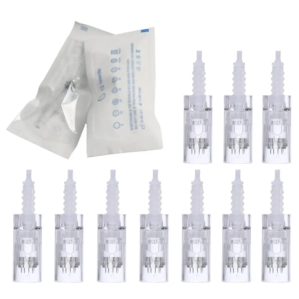 10/50/100 Uds cartuchos de agujas eléctricas DERMA PEN 9pin/12pin/36pin/42pin nano micro agujas para derma micro aguja pluma 10 Uds