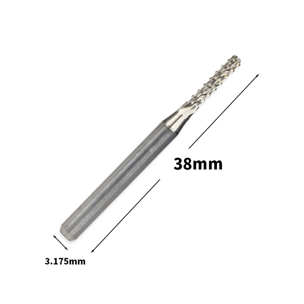 10pcs Precision Tungsten Steel Milling Cutter Set 0.5-3mm PCB End Mill CNC Corn Cutting Milling  For Circuit Board Sculpture