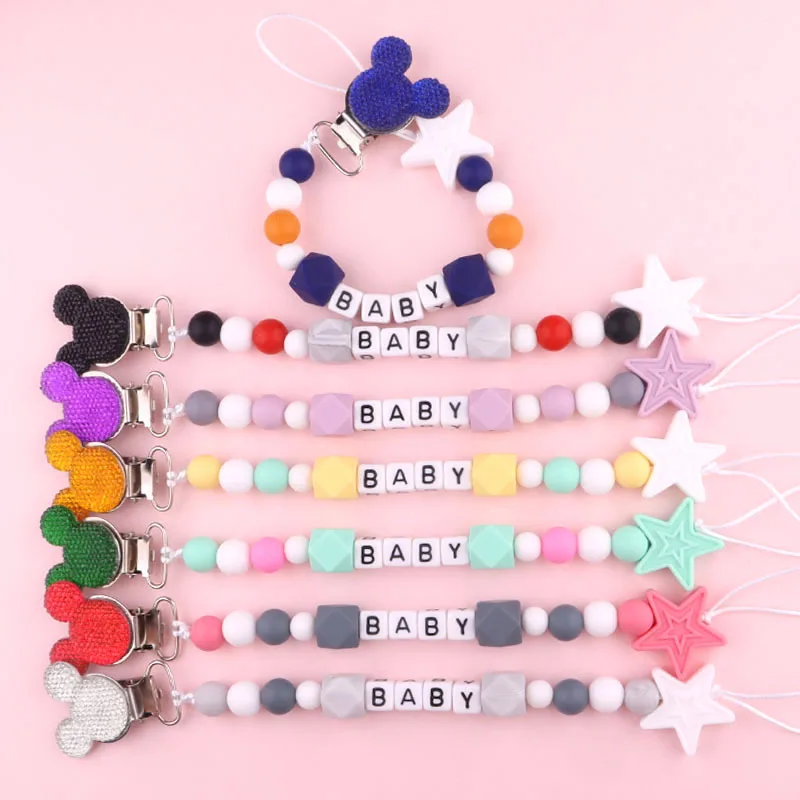 Baby Pacifier คลิปผู้ถือโซ่ซิลิโคน Pacifier CHAIN คลิปเด็ก Teething CHAIN ของขวัญ
