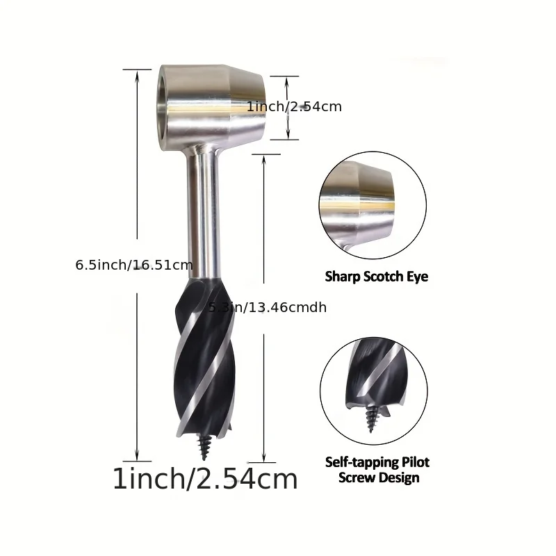 Draagbare Outdoor Survival Houtbewerking Gereedschap Vijzelboren Bushcraft Settlers Handboor Punch Tool Voor Kamperen Outdoor Wandelen