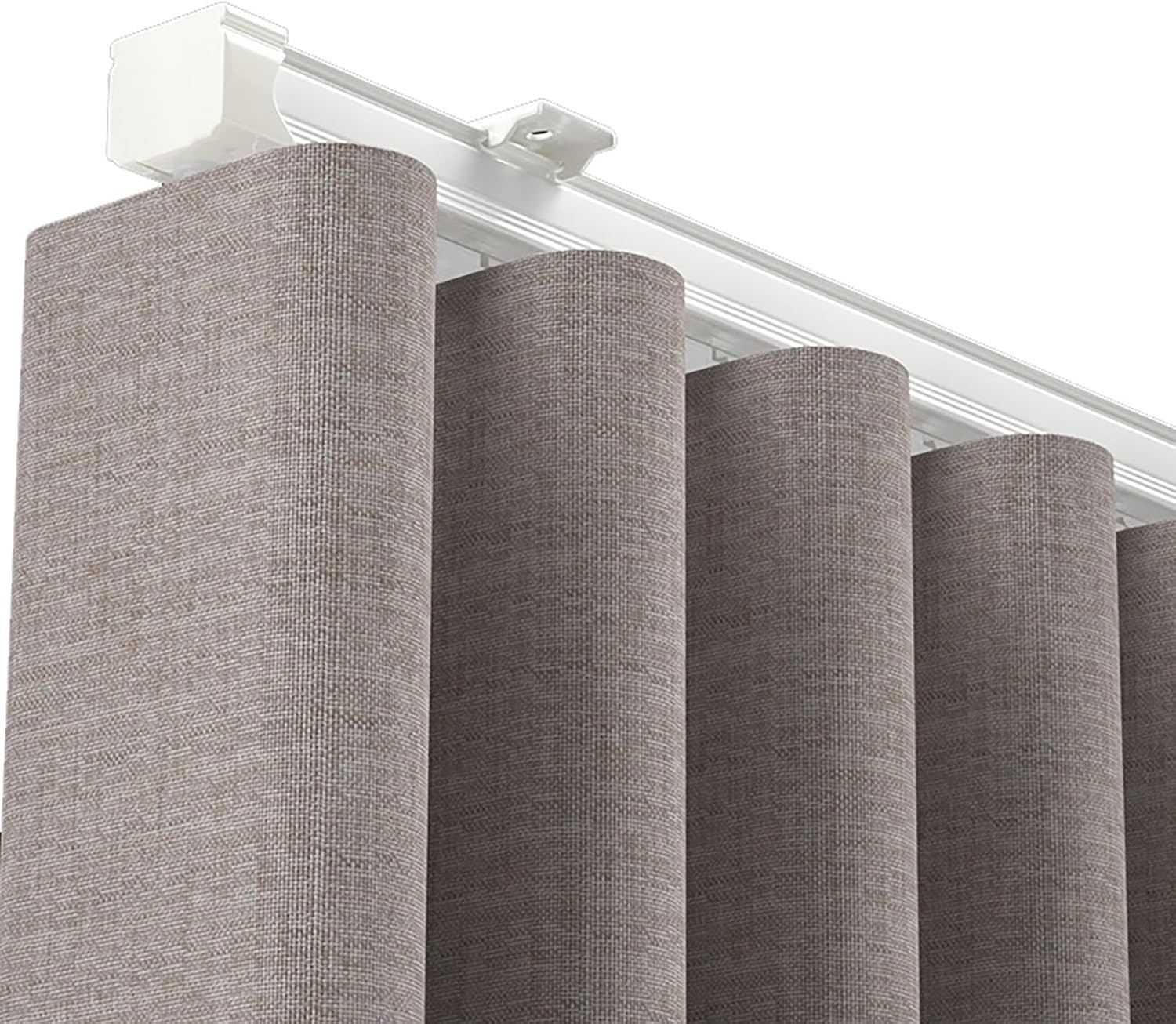 Aluminio resistente para montaje en pared/techo para bloqueo de luz, barra de cortina ondulada para oficina, sala de estar, dor