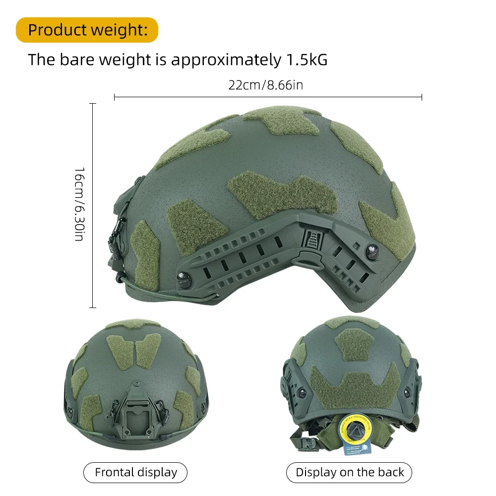 Hełm taktyczny FAST z systemem zawieszenia Wendy, 1,5 kg, włókno szklane, do aktywności na świeżym powietrzu, treningu, bezpieczeństwa, hełm przeciwzabójczy i szybki hełm ochronny.