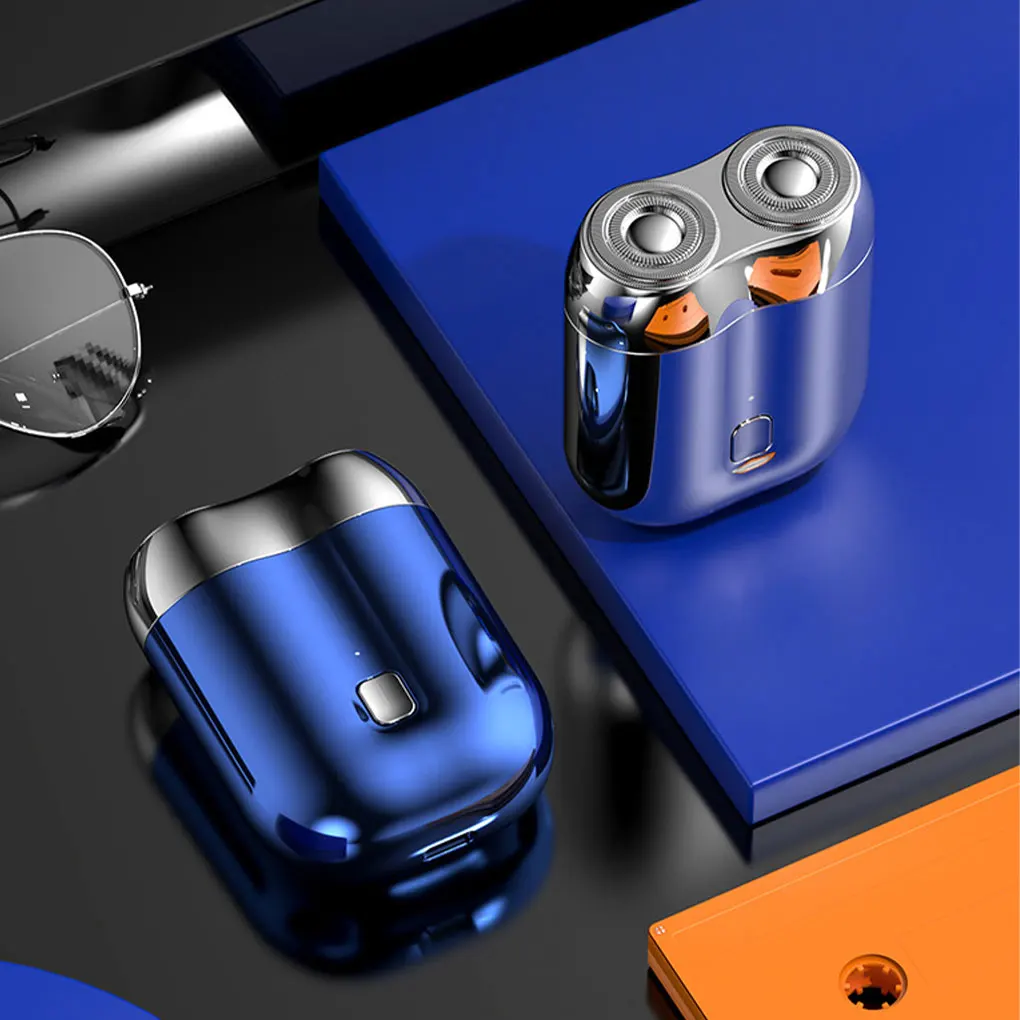 Mini Afeitadora eléctrica doble, Afeitadora desmontable inalámbrica portátil con pantalla Digital, maquinilla de afeitar para Barba, maquinilla de afeitar de viaje con carga tipo C