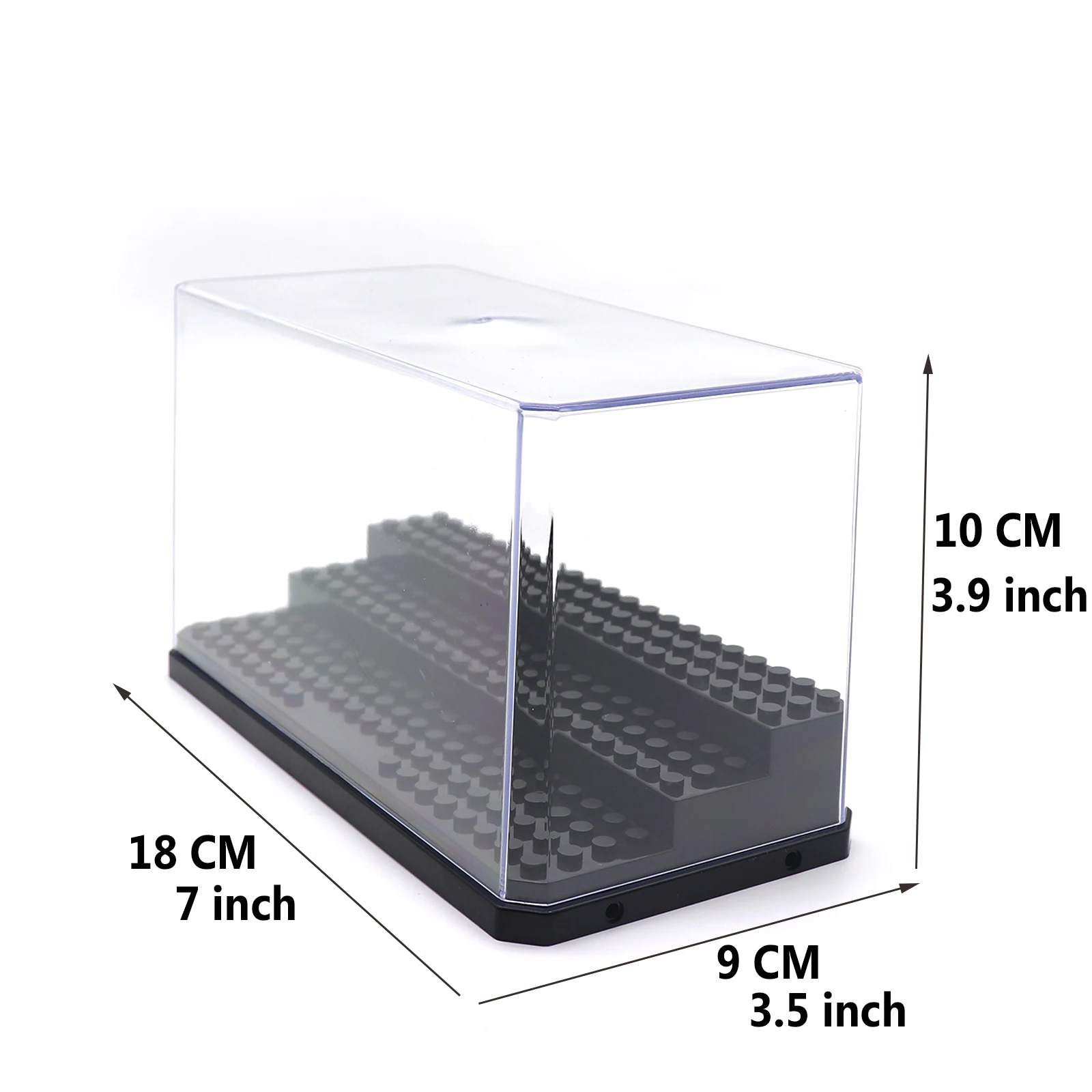 3 ขั้นตอนกันฝุ่นอะคริลิคตัวเลข City รถคอลเลกชันกล่อง Building Block Storage Plexiglass ตู้โชว์ของเล่นเด็ก