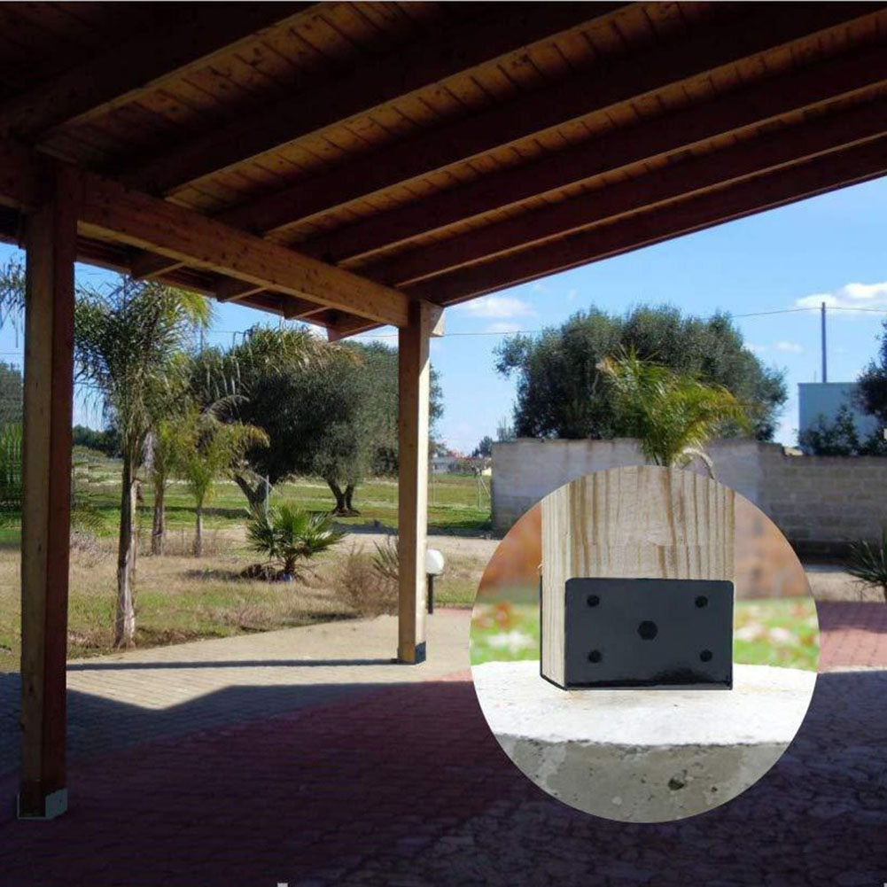 Base de soporte de poste de cubierta de valla en forma de U, anclaje de hormigón con tornillos, 255x95x85 Mm, accesorios de jardinería y vida al aire libre, 4x4 pulgadas, 2 piezas