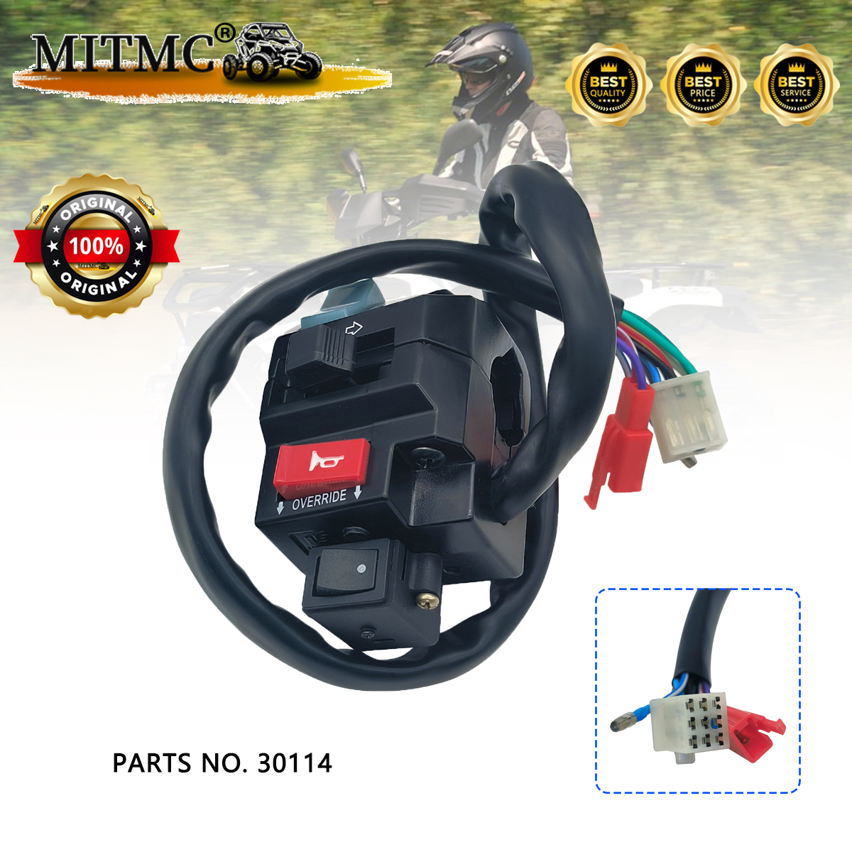 Conjunto de interruptor de función de manillar izquierdo para Linhai 260 300 LH260ATV LH300ATV ATV Quad 30114 25523
