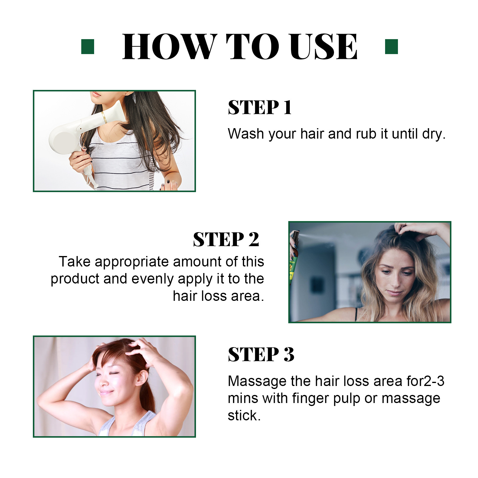 EELHOE 育毛スプレー 7 日間ジンジャーセラム頭皮ダメージ治療脱毛防止効果的な高速成長マッサージ液体 50 ミリリットル