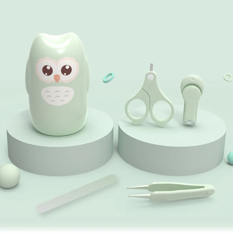 Tesoura de unhas para bebês, conjunto de ferramentas para cuidados com as unhas, seguro, portátil, cortador de unhas, pinça, com caixa, kit de manicure para crianças
